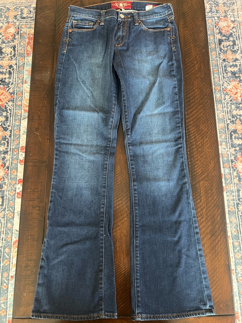Lucky Brand Sofia Boot Jeans 4/27 Dark Wash Bootcut 99% Cotton